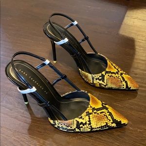 Zara snakeskin heels